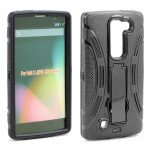 Wholesale LG Volt 2, G4 Mini, C90 Armor Hybrid Stand Case (Black)